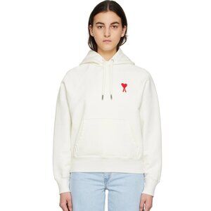 AMI Paris Ami De Cœur Hoodie White XS
